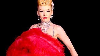 mommy shining in slutty burlesque costume
