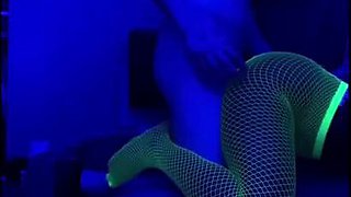 Black Stripper with led lights Creampie