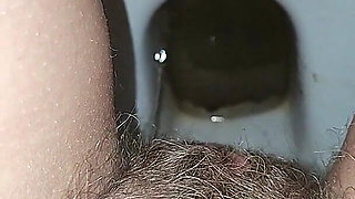 Big Load of Pee From Hairy Pussy