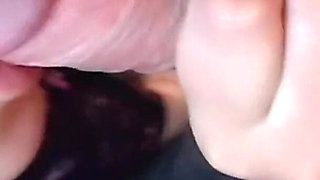 MILF Sucks a Long Cock and Inserts a Tampon for Anal Sex