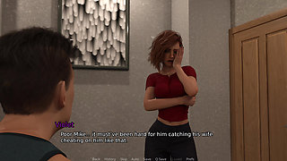 New Neighborhood V0.9 - Part 2b: Violet Starts Practicing Threesomes with Ted Using a Big Dildo
