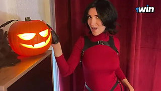 Halloween Ada Wong Forgot to Put on Her Panties and was Well Fucked