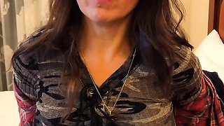 Chubby Brunette Big Boobs Dildo Masturbation