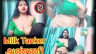 Milking to My Devar but He Spoiled Lot of My Boobs Milk - Tamil Hot Video with Dirty Talk