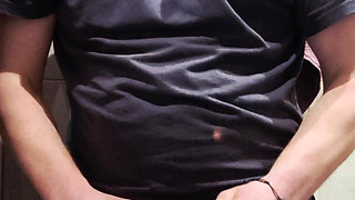 Husband Jerk off to sink he is fast becasue wife can catch