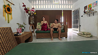 A fun game and hardcore sex with my stepmom!