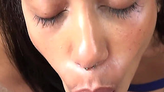 Rellie Swallows a Shaft After Her Workout