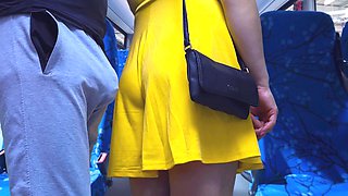 Almost Seen by Bus Passenger when She Helped a Stranger To