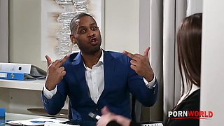 Corporate Trainer Tiffany Tatum Swaps Her Lesson For An Interracial Threesome GP3190