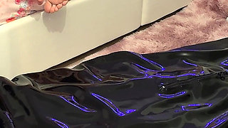 Wife Milks Her Submissive Husband-slave in an Inflatable Latex Bag - E-stim, Rimmer & Heavy Breathing