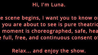 Luna Nipple Torment and Orgasm - Ring Gag, Tape Bondage & Magic Wand