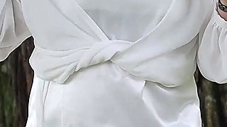 My First Public Video, Masturbate in My White Satin Dress