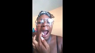 Naejae's Freaky Mouth Tour - Amateur MILF Ebony Solo Fun