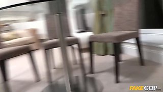 Peeping policeman pounds a blonde uk bimbo - faux cop