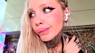 Busty blonde mature solo masturbation for webcam