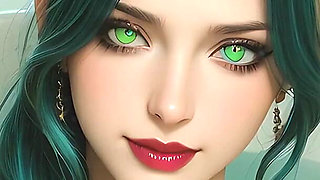 Gothic Enchantress in Luxurious Bathtub with Thumb Circling