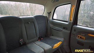 Faux cab she wants her Wet Pussy fucked hard after being pulled out from girl prison