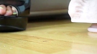 Thrilled by Black Heels- Goddess Rosie Reed Wears Shiny Black High Heels to Step on Your Slave Cock and Balls- Ebony Femdom CBT-