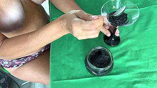 Mature stepmom milking her breeding bull balls foodfetish .