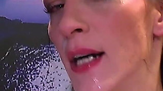 Gangbang with many cocks and cum in mouth for Aymie Eng Part II