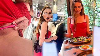 Risky Public Date with Lush 3  I Almost got Caught Cumming in the Store