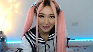 Missreinat - Pink Hair School Girl Fucks Daddy