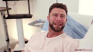 Petite nurse deepthroating her patient
