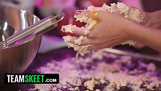 Teen chick vagina gets moist and creaming while take deep a bbc