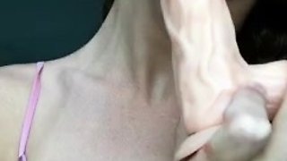 Stella Samore Throat Training With Big Dildo