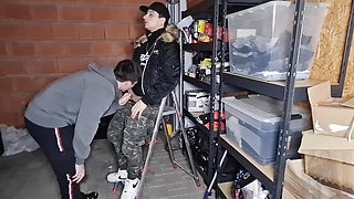 Hot Gayboys Fuck Bareback in a Garage