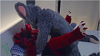 Furry Bunny Fucks A Tiny Hot Female Wolf (murrsuit Porn)