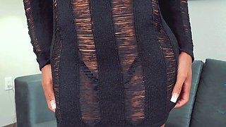GROOBY ARCHIVES Solo Ebony Tgirl Pleasures Her Big Ass