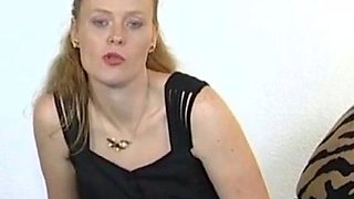 Redhead Adult Star Uses Dildo and Sucks Cock