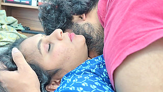 Nighty Hot Fuck by Husband and Wife in Bedroom Part - 3, Hot Indian Couple Romance in Bedroom