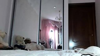 Petite small tit babe with perfect pussy masturbates