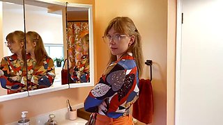 Blonde Stepsis Lesbian Masturbation POV