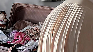 Sexy and Horny All Natural Beautiful Tits MILF Does a Try on Haul for Short Skirts