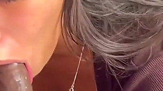 Bruna Paz Sucking Cock Slowly and Leaving It Very Wet