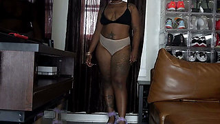 Sensual Ebony Wedgie Walk