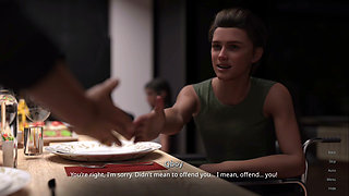 At the Dining Table, I Popped a Boner Over My Stepmom's Big Tits - and My Stepsis Saw Everything - Hard Lessons - E02