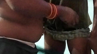 Desi Village Wife and Boy Play with Big