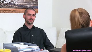 Chick agent - staring at his giant swelling turns me into a slut