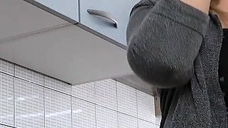 German Kitchen Teen Housewife Fucks Electrician!