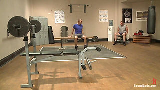 Gym Pervert Beaten Down and Fucked Into Submission