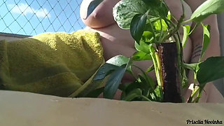 Stepmom Records Video For Stepson's Friend Teaching Gardening - Part 02