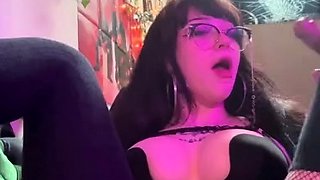 Big boobs camgirl rides her toy on webcam