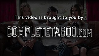 Horny hottie throating cock