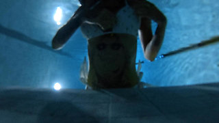 Underwater Swim at Night