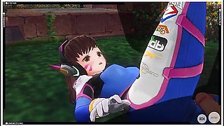 3d Hentai Dva From Overwatch Fucking In The Garden