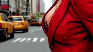 Horny Bitch Gets Her Dose of Sexual Pleasure in a Taxi. Cartoon Comic